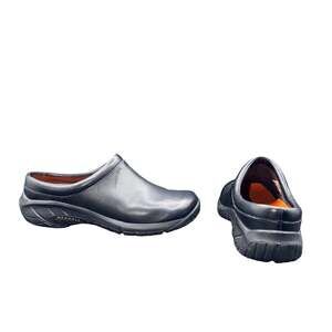 Merrell Encore Q2 Black Leather Slip On Clogs Women’s 9.5 Comfort Shoes